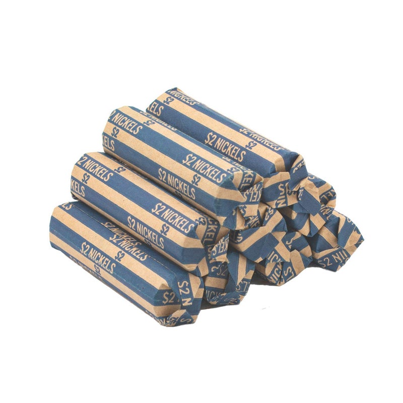 CAROUSELCHECKS Nickel Coin Wrappers, 100 Flat Striped Coin Wrappers - Image 5